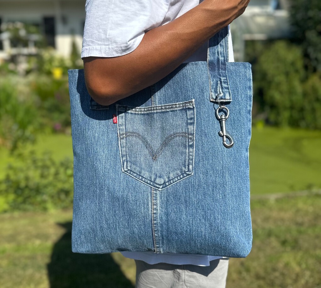 Denim bag top